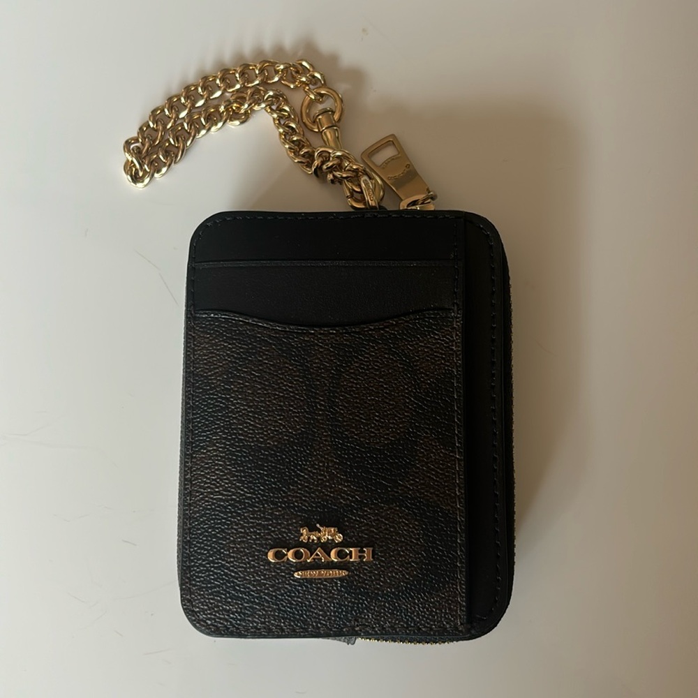 Coach zip card case wallet